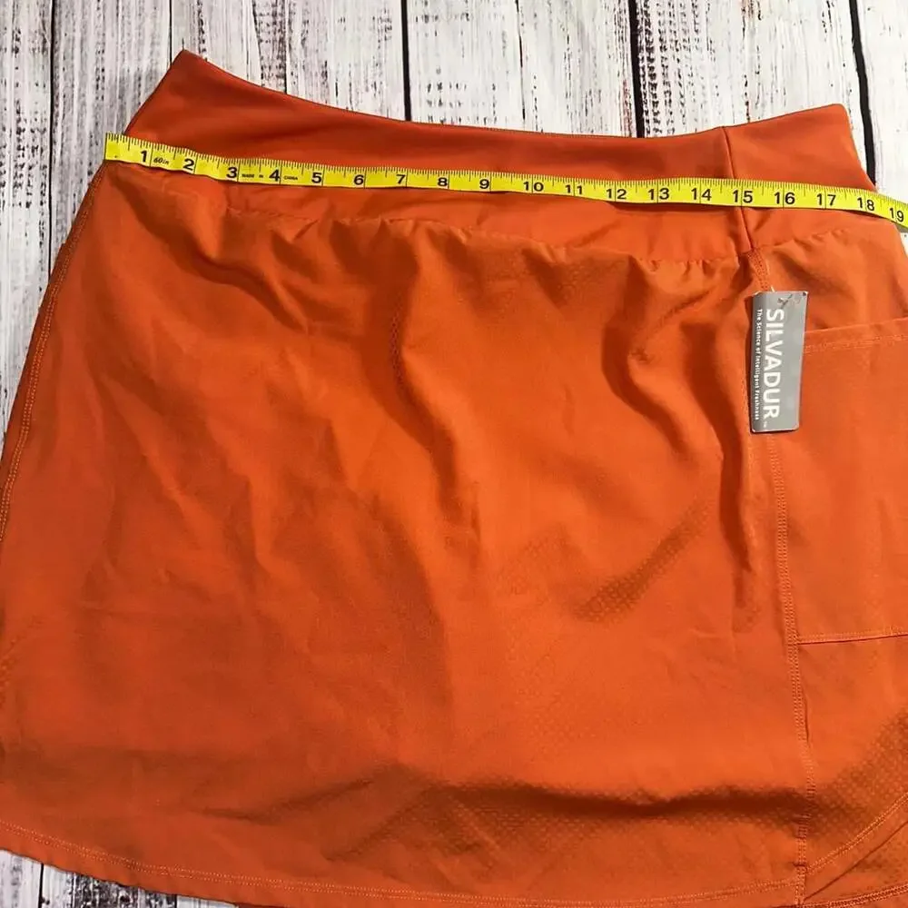 Zuda Athletic Skort Size L Orange Activewear workout gear